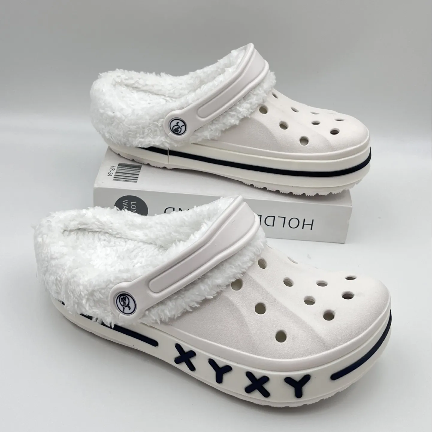 2026 New Winter Fleece-Lined New Large Beya Clog Shoes for Men, Outdoor Non-Slip Soft Sole Closed-Toe Slippers for Women view 4