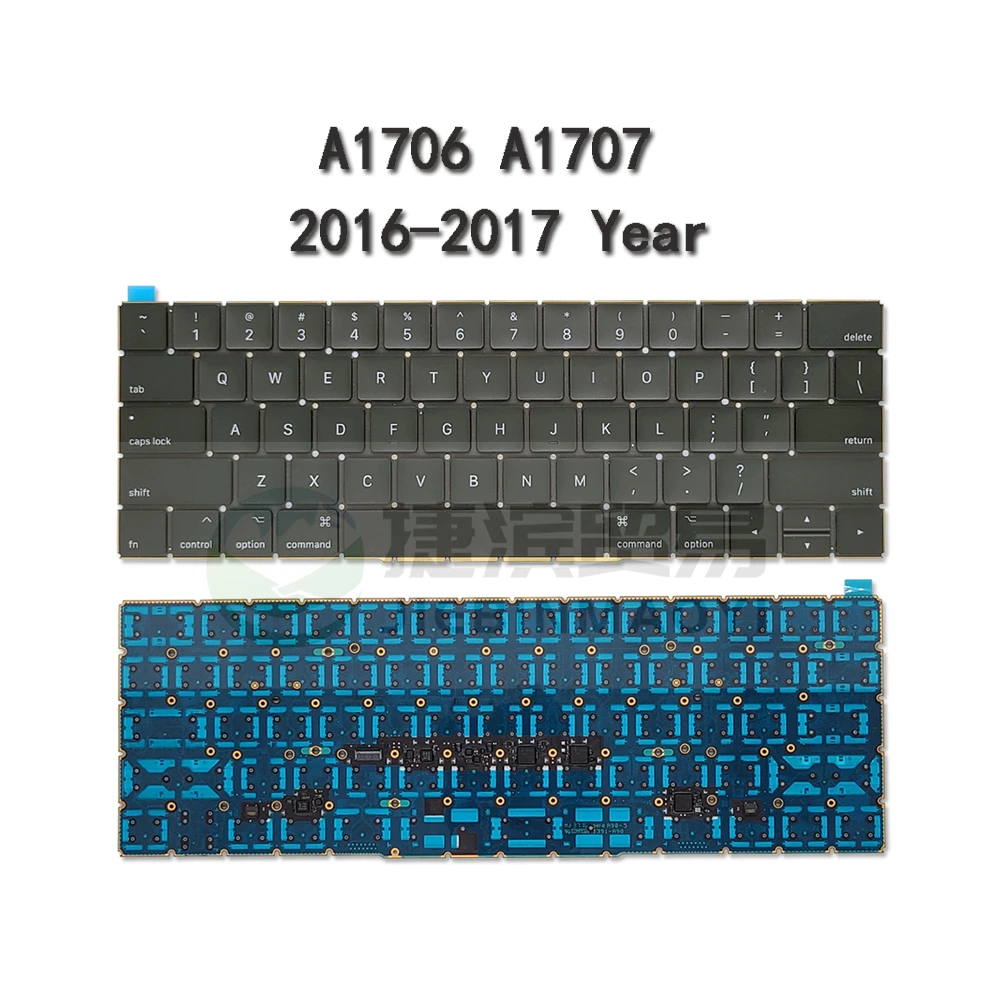 แป้นพิมพ์สำหรับเปลี่ยนแล็ปท็อป A1990 A1989 A1708 A1706ใหม่แป้นพิมพ์ภาษาอังกฤษสำหรับ Apple MacBook Pro Air Retina A1534 A1932