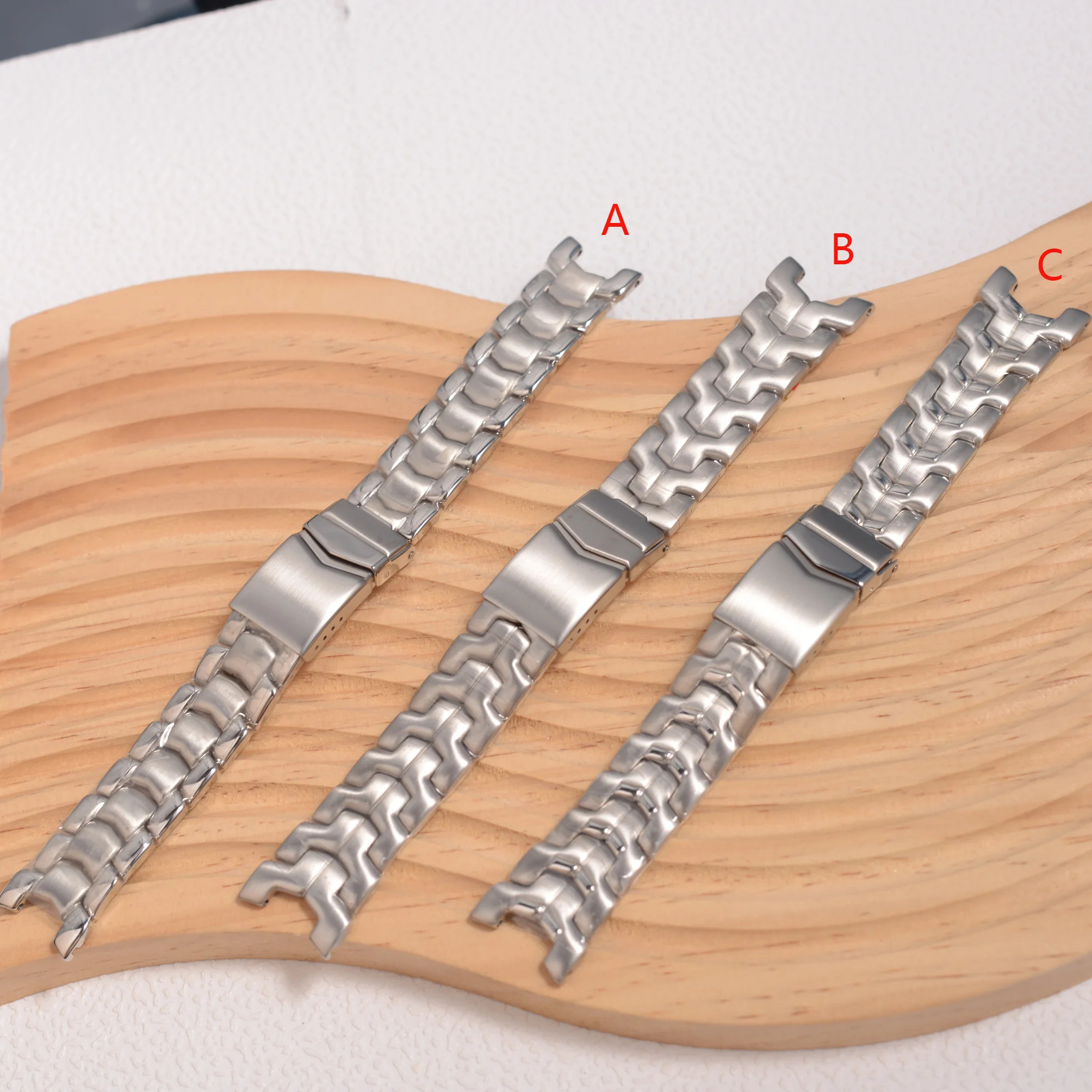 Silver 20mmx10mm 22x11mm Recessed Notch Solid Stainless Steel Replacement Watch Band Accessory For TAG Heuer LINK Series Watches