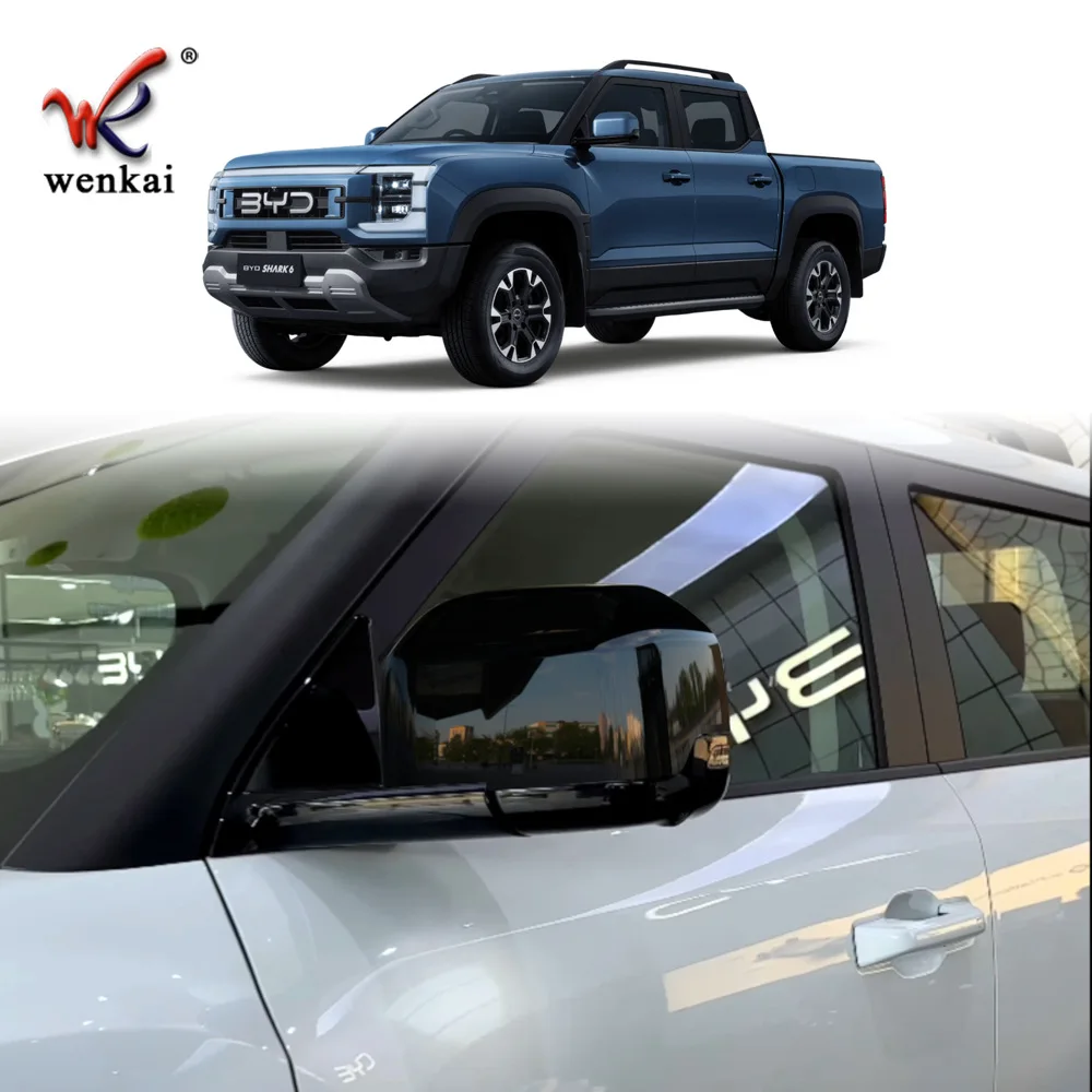 ل BYD القرش 6 2024 2025 ABS سيارة الخارجي الرؤية الخلفية الجانب غطاء مرآة غطاء الجناح الباب الخارجي الرؤية الخلفية اكسسوارات السيارات