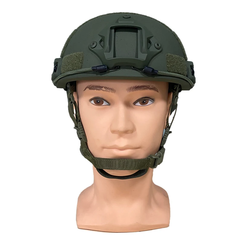 Kask balistyczny Fast Wendy PE NIJ IIIA o wysokim ścinaniu, hełm taktyczny XP Shear, tarcza z zielonym hełmem kuloodpornym