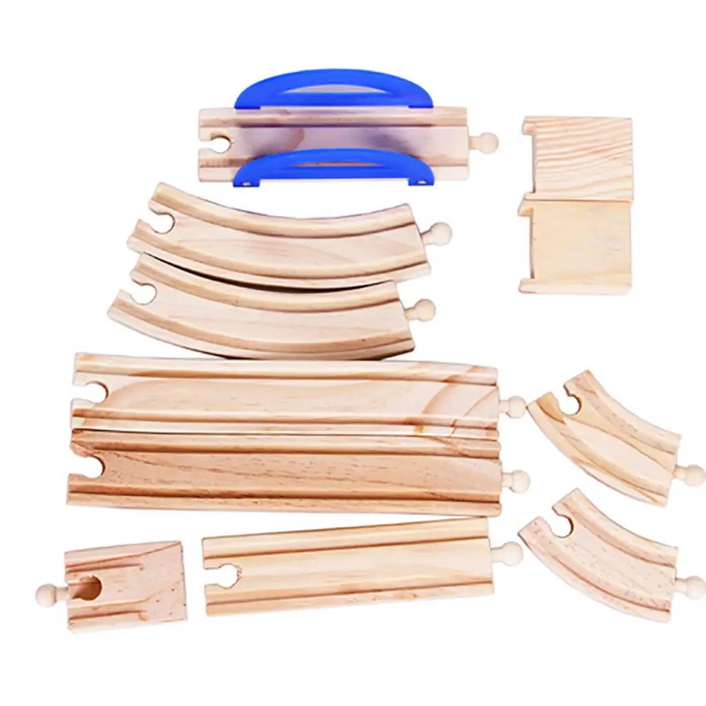 Wooden Pretend Play City Building Blocks with Floor Jigsaw Puzzle Game for Kids Learning Toy Set