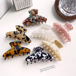 8.3CM New Leopard Acetate Grab Clip Retro Female Crab Ponytail Shark Grab Clip Korean Girls Fashion Sweet Hair Accessories