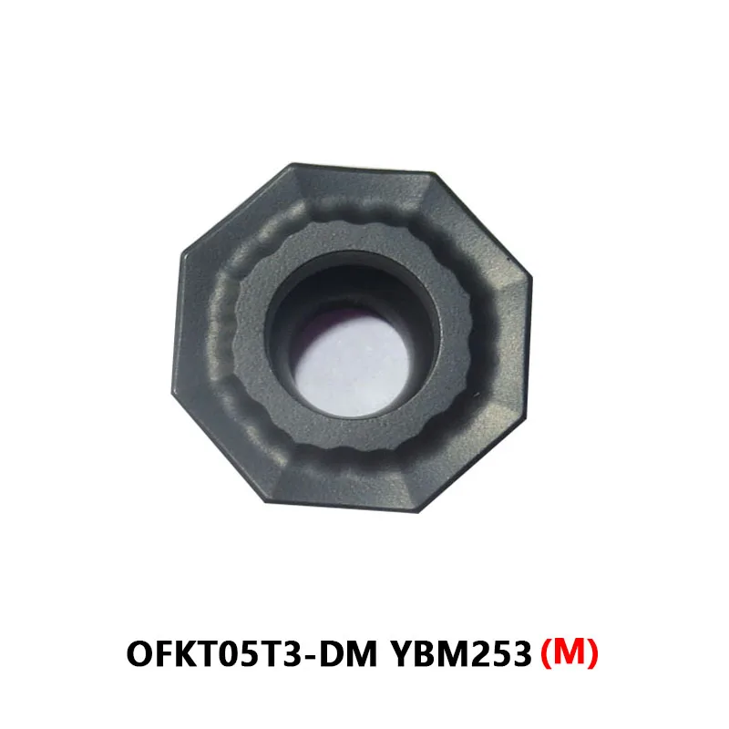 OFKT-insertos de carburo OFKR OFKT05T3, 10 uds, CNC, OFKT05T3-DM YBG102 YBG202 YBG302 YB9320, cuchillas de fresado octogonales, portaherramientas de torno