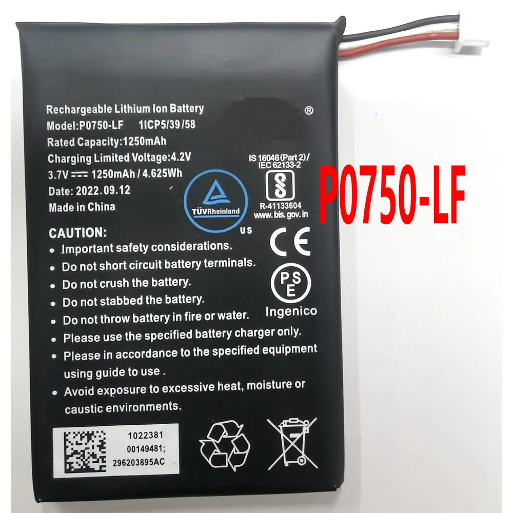 Original New EVE P0750-LF Battery for Ingenico Link2500 Link 2500 1ICP5/39/58