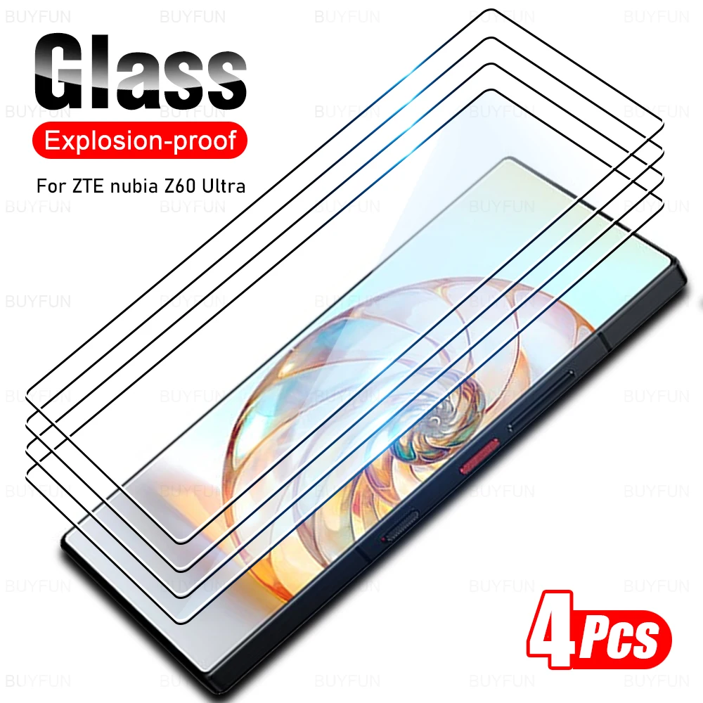 4Pcs Screen Protector For ZTE nubia Z60 Ultra 60z Z60Ultra Z50ultra 50z 9H Tempered Glass Protective Film Full Protection Films