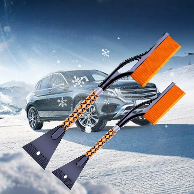 

Щетка для снега и скребок для льда 27 дюймов для лобового стекла автомобиля Съемный инструмент для снятия снега с эргономичной пенопластовой ручкой для автомобилей, внедорожников, грузовиков
