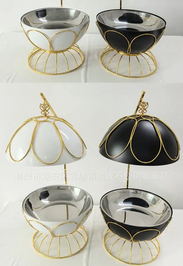 High-end stainless steel hanging stove wedding commercial white tableware alcohol stove household