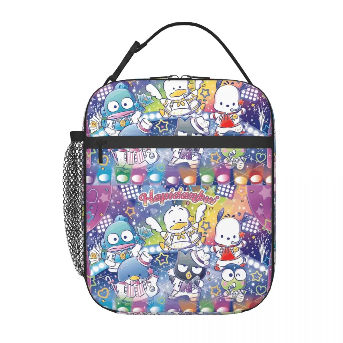 

Сумка для обеда с героями мультфильмов Pochacco Kawaii на заказ для женщин, термохолодильник, изолированная коробка для бенто, офисные, пикники, путешествия, герметичные сумки-тоут