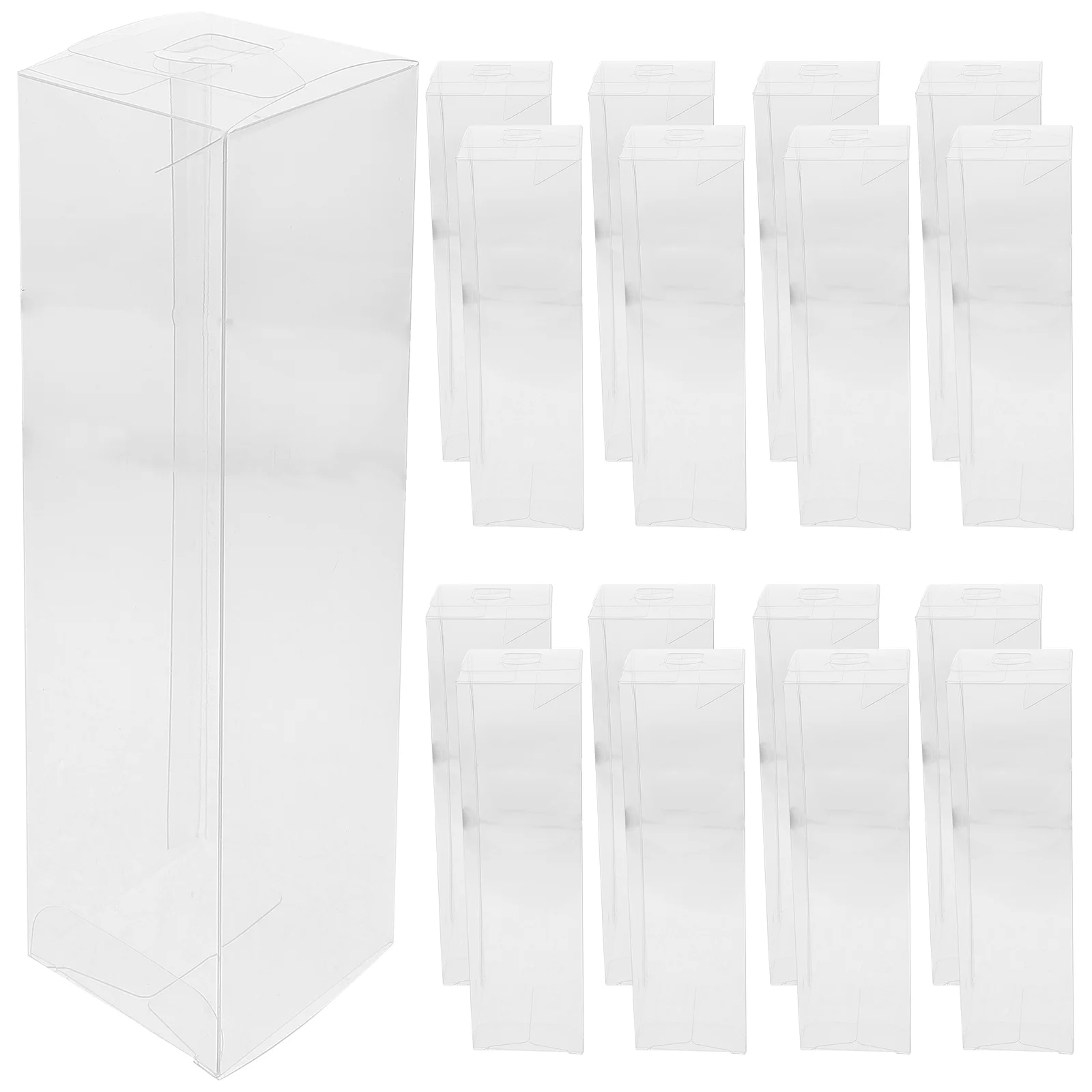 

20 Pcs Transparent Chocolate Box Shirt Boxes for Presents Ice Cream Wrapping Foldable Clear Treat Pvc Popsicle Case