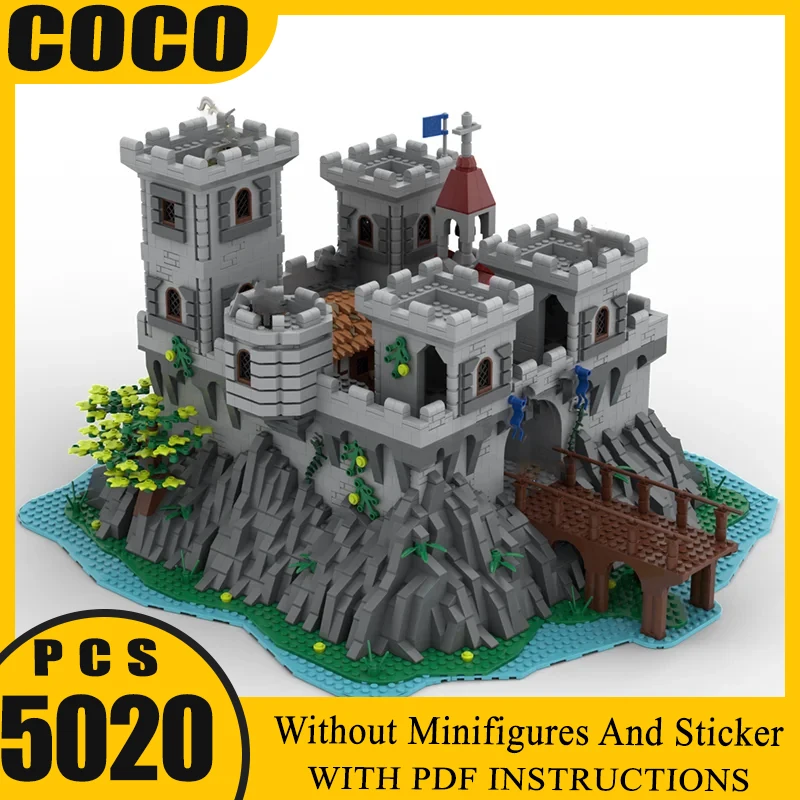 

Medieval Castle Model Moc Building Blocks Medieval Eagle Castle Model Technology Brick DIY Assembly Construction Toy Gift