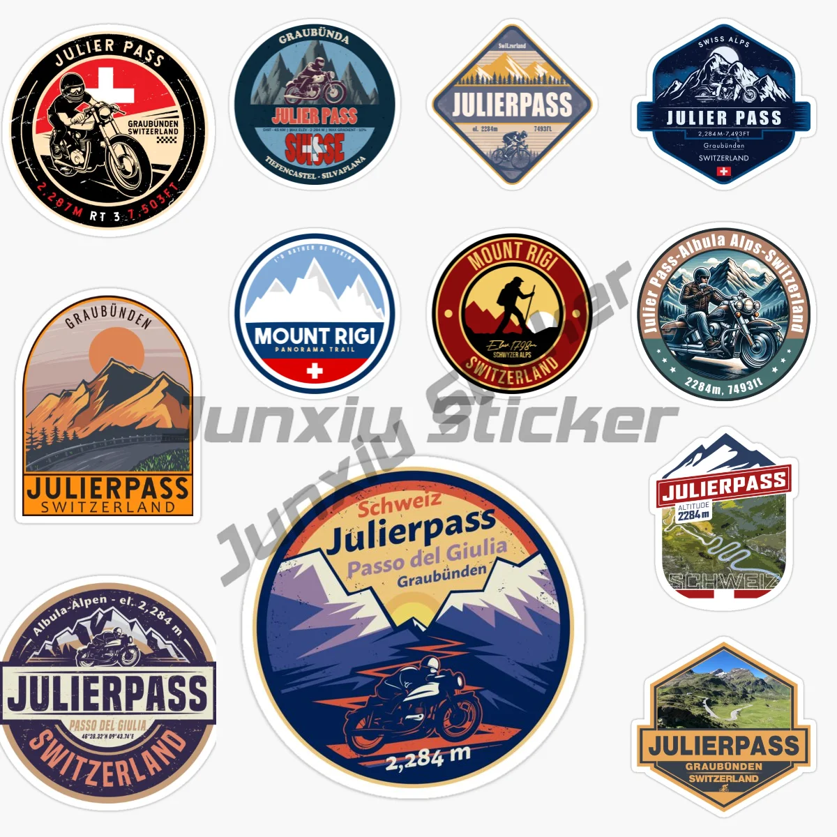 

Швейцария JULIER PASS живописные приключения автомобильные наклейки виниловые гидроизоляционные самоклеящиеся цветочные наклейки
