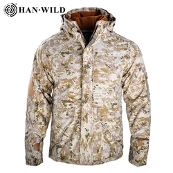 Chaqueta de senderismo gruesa para hombre, ropa de caza de camuflaje polar, chaquetas tácticas para hombre, cortavientos a prueba de viento