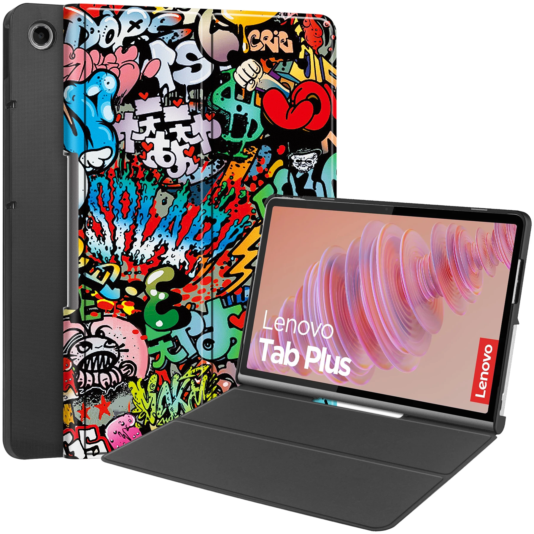 Painted Case For Lenovo Tab Plus 2024 11.5 inch Stand Cover Shockproof Light Weight Hard PC Luxury PU Leather Colourful Funda