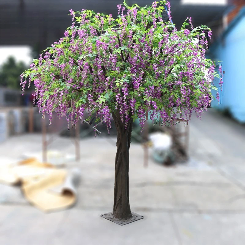

Outdoor Landscaping Simulation Bean Blossom Tree Wisteria Flower Fake Flower Tree Simulation Tree Shop Event Decoration