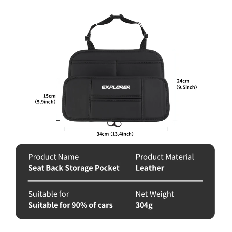 Car Seat Trunk Storage Bag Seat Back Organizer Mesh Pocket For Ford Focus mk2 mk3 mk4 Fiesta Ranger Mondeo S-MAX Kuga view 6