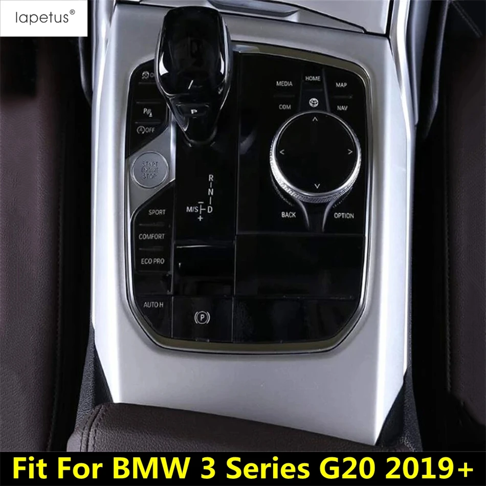 

Center Control Gear Shift Panel Multimedia Button Frame Cover Trim For BMW 3 Series G20 2019 - 2024 Matte Accessories Interior