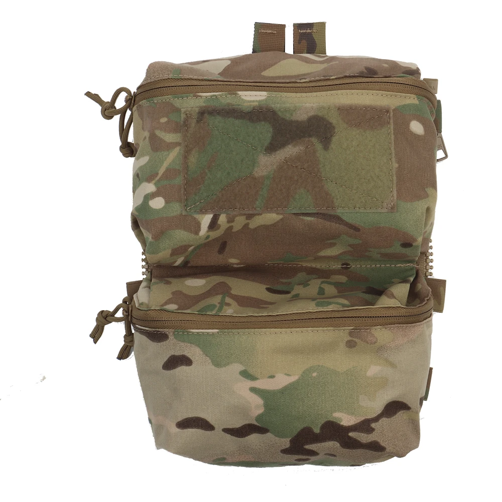 Tactical FCPC V5 Back Panel Double Bag Sundries Pouch General Purpose Pockets Ferro Style Vest Plate Carrier Accessories