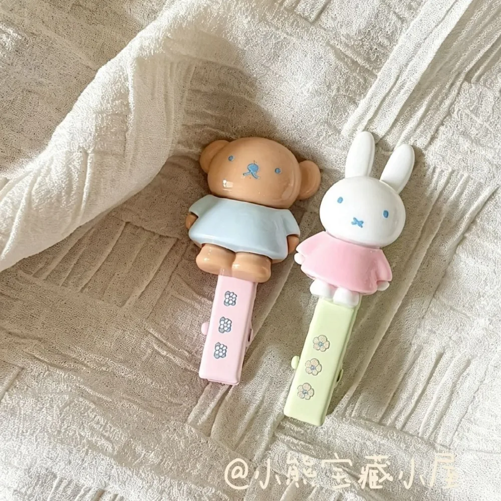 

2pcs Cute Miffy Rabbit Hair Clips Duckbill Barrettes Sweet Cartoon Headwear Fashion Hair Decor for Girls Hairstyle Matching Gift