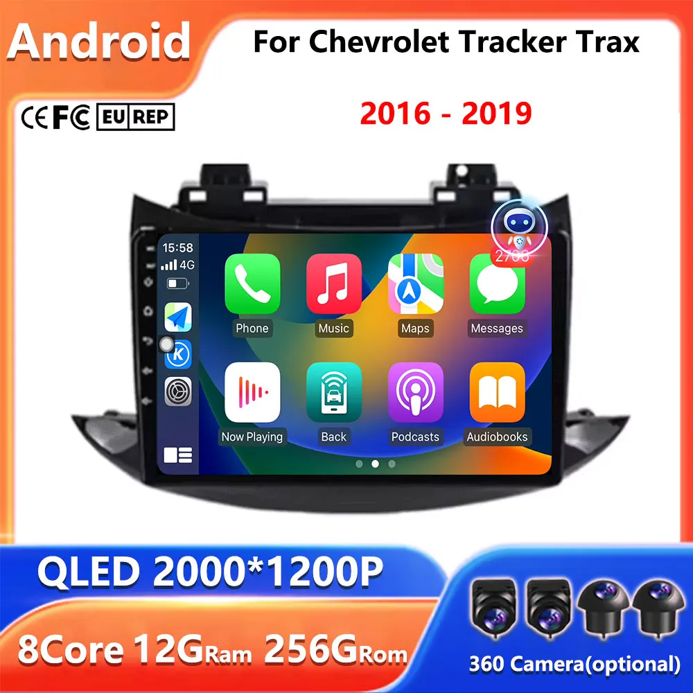 

Автомагнитола Android 16 для Chevrolet Tracker Trax 2016-2019 с мультимедиа, видеоплеером, Bluetooth, GPS-навигацией, DSP, Carplay и BT