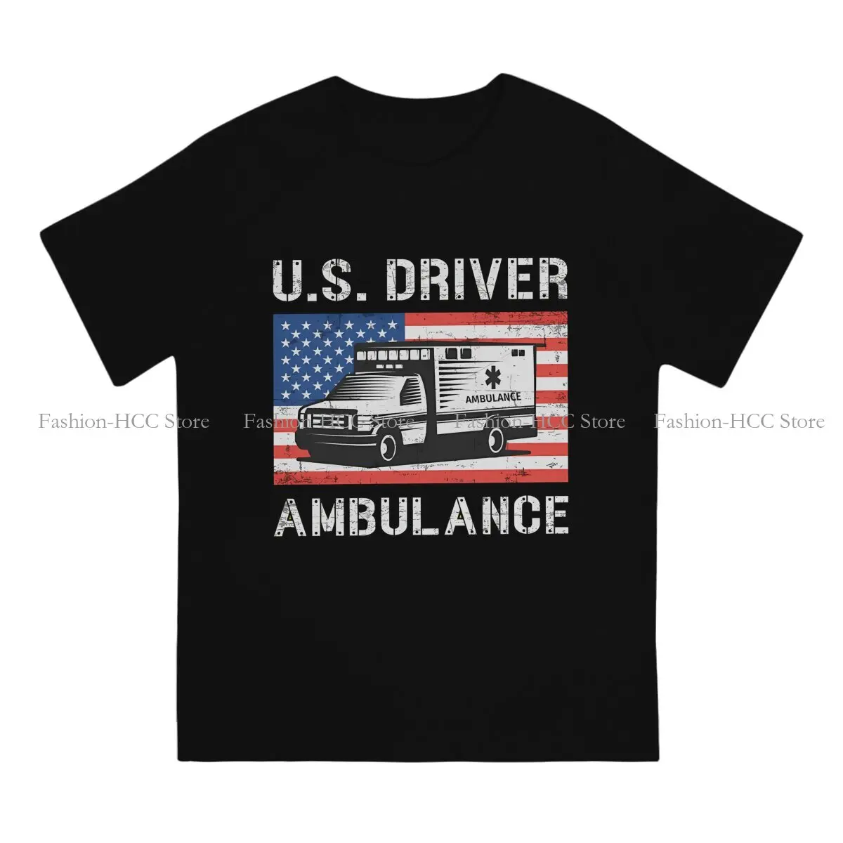 U.S. Driver Driver Paramedic Emergency Hipster Polyester TShirts Ambulance Ambulances Men Harajuku Tops T Shirt O Neck