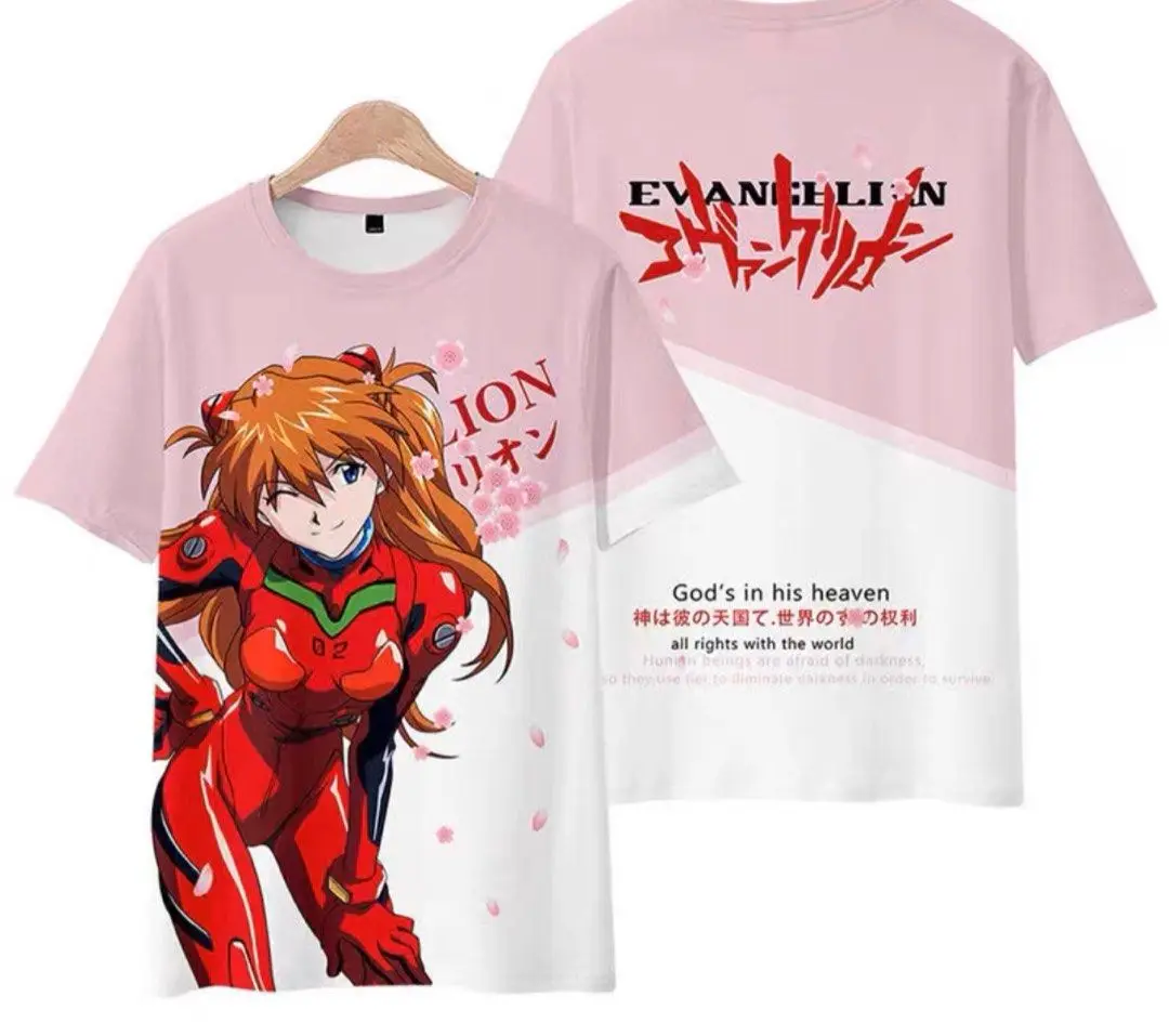 

2026 Neon Genesis Evangelion Asuka Langley Sakura Oversized T-Shirt Men's Jerseys Are Suitable for Daily and Training Wear Moto
