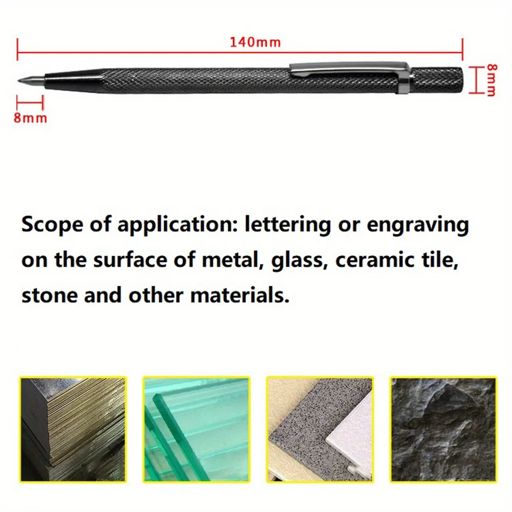 Tungsten Carbide Scriber Pen Metal Wood Cutting Marker Pencil Engraving Pen for Ceramic Wood Carving Glass Tile Cutting Tool