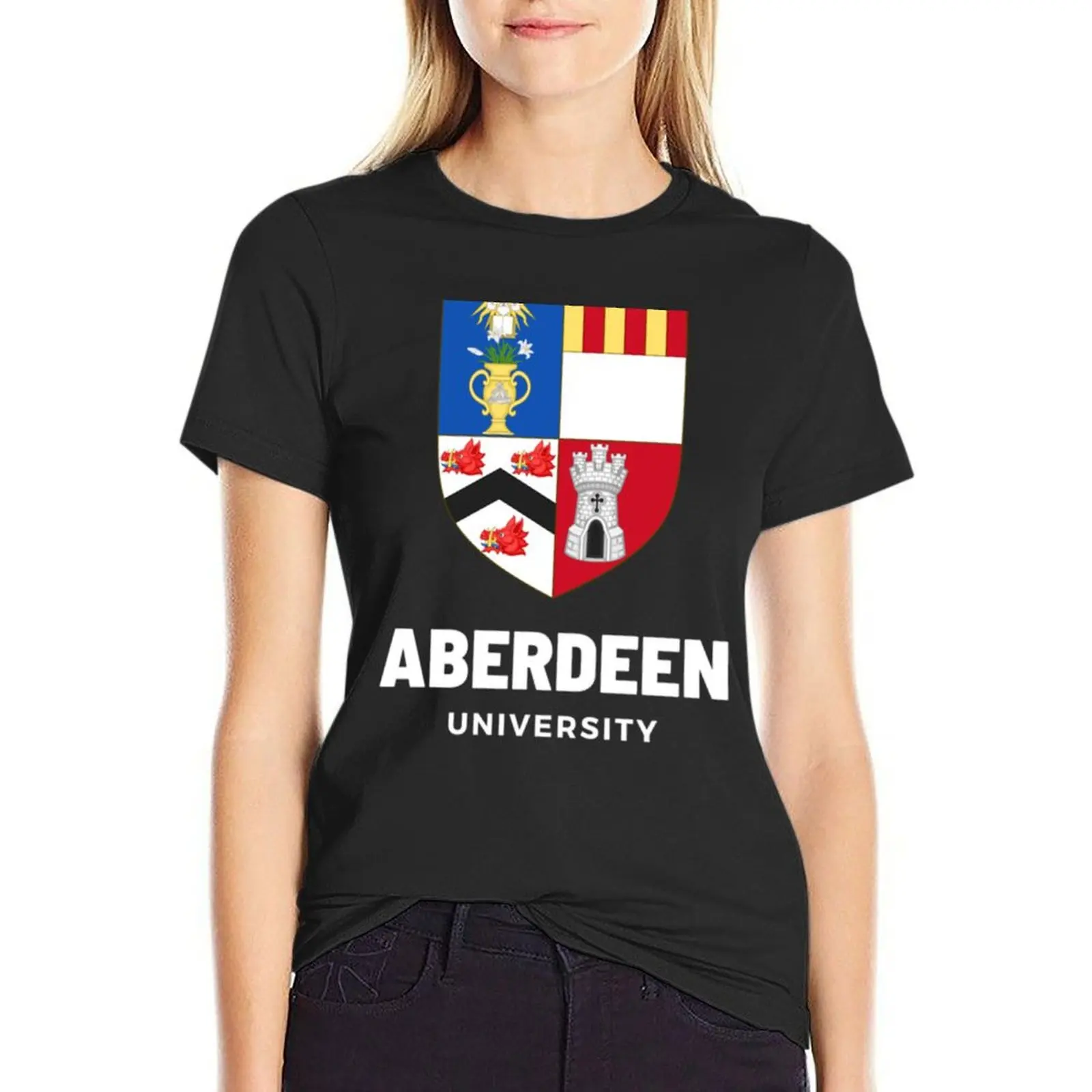 University of Aberdeen - Student T-Shirt summer tops heavyweights anime clothes plain Top Women