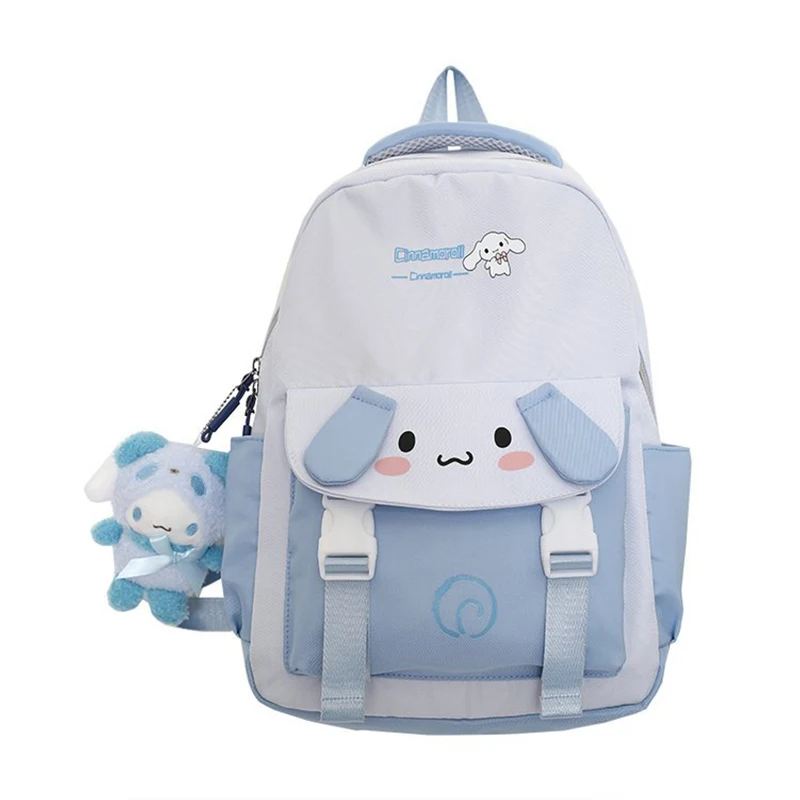 Anime Sanrio Nylon Backpack shoulder bag Melody Kuromi Pom Pom Purin Cartoon Doll Cute School Bag Birthday Christmas Gift