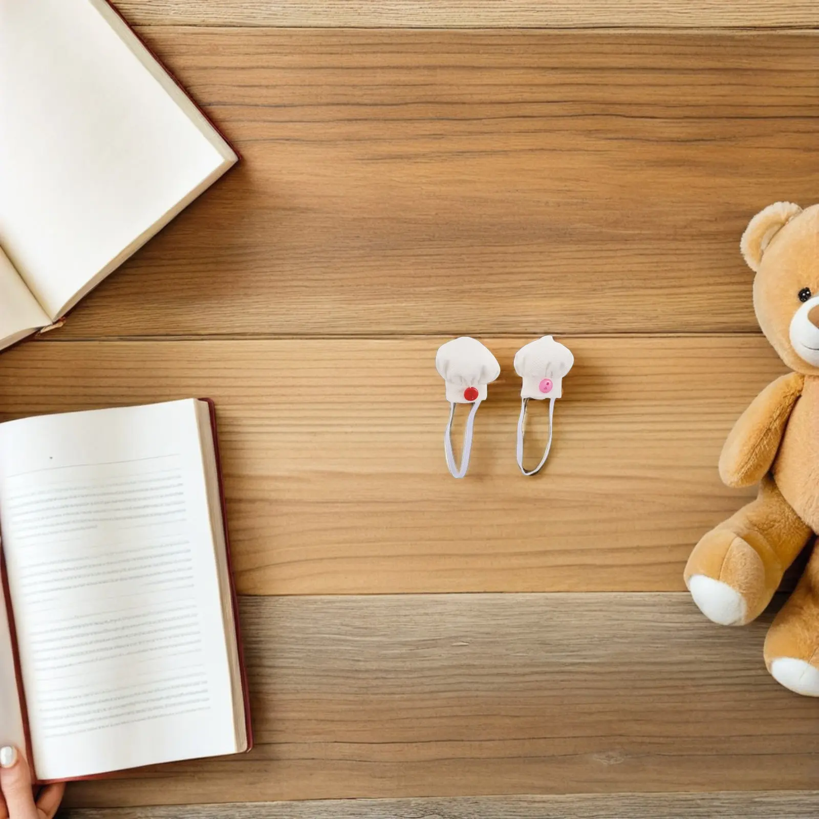 Набор из 4 миниатюрных поварских колпаков из мягкого хлопка для кукол и игрушек 10-15 см, для кухонных ролевых игр, костюм, шапка для питомца