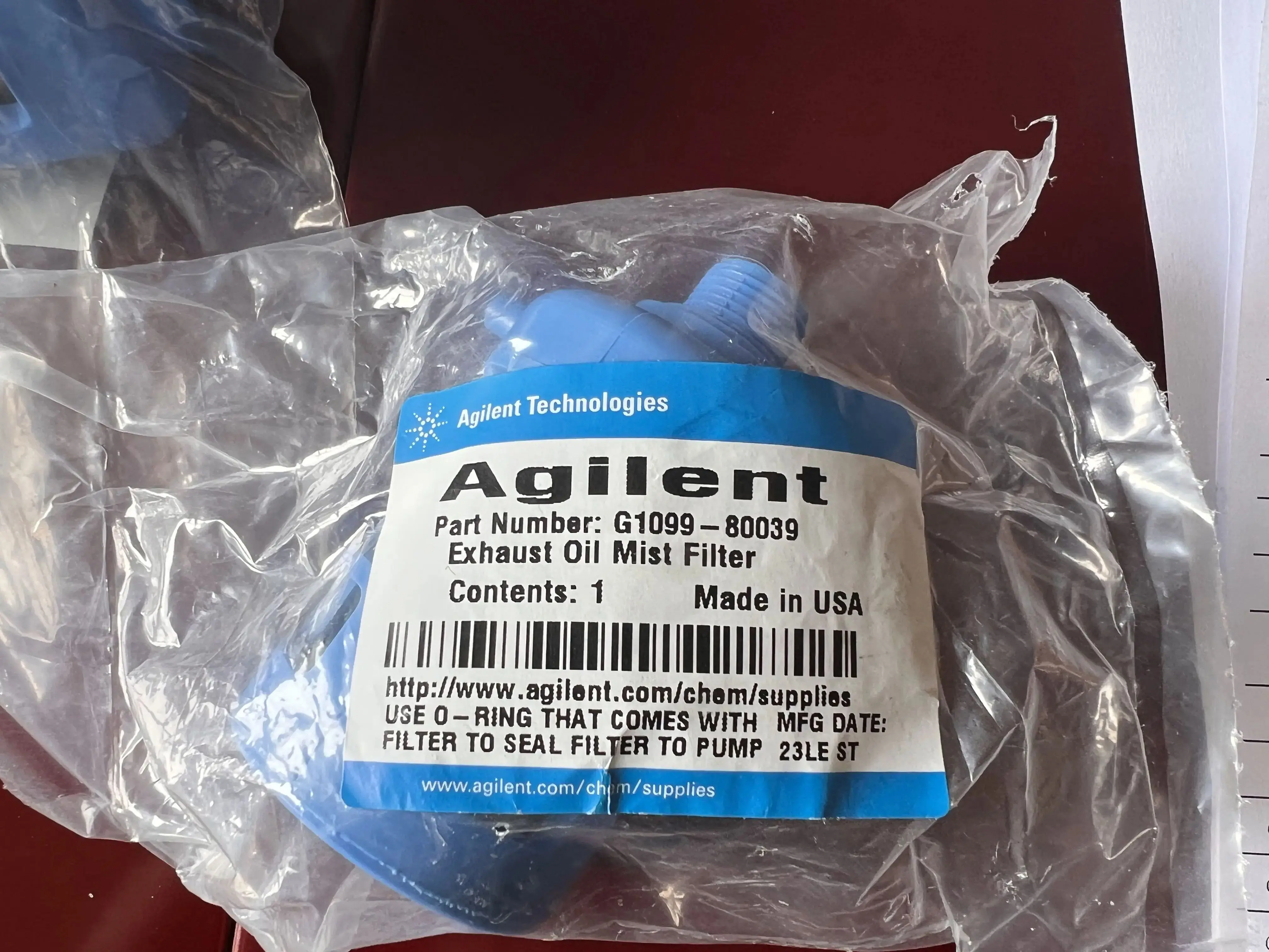 AFINE Agilent G1099-80039, Oil Mist Filter, 3/8 BSP male threads