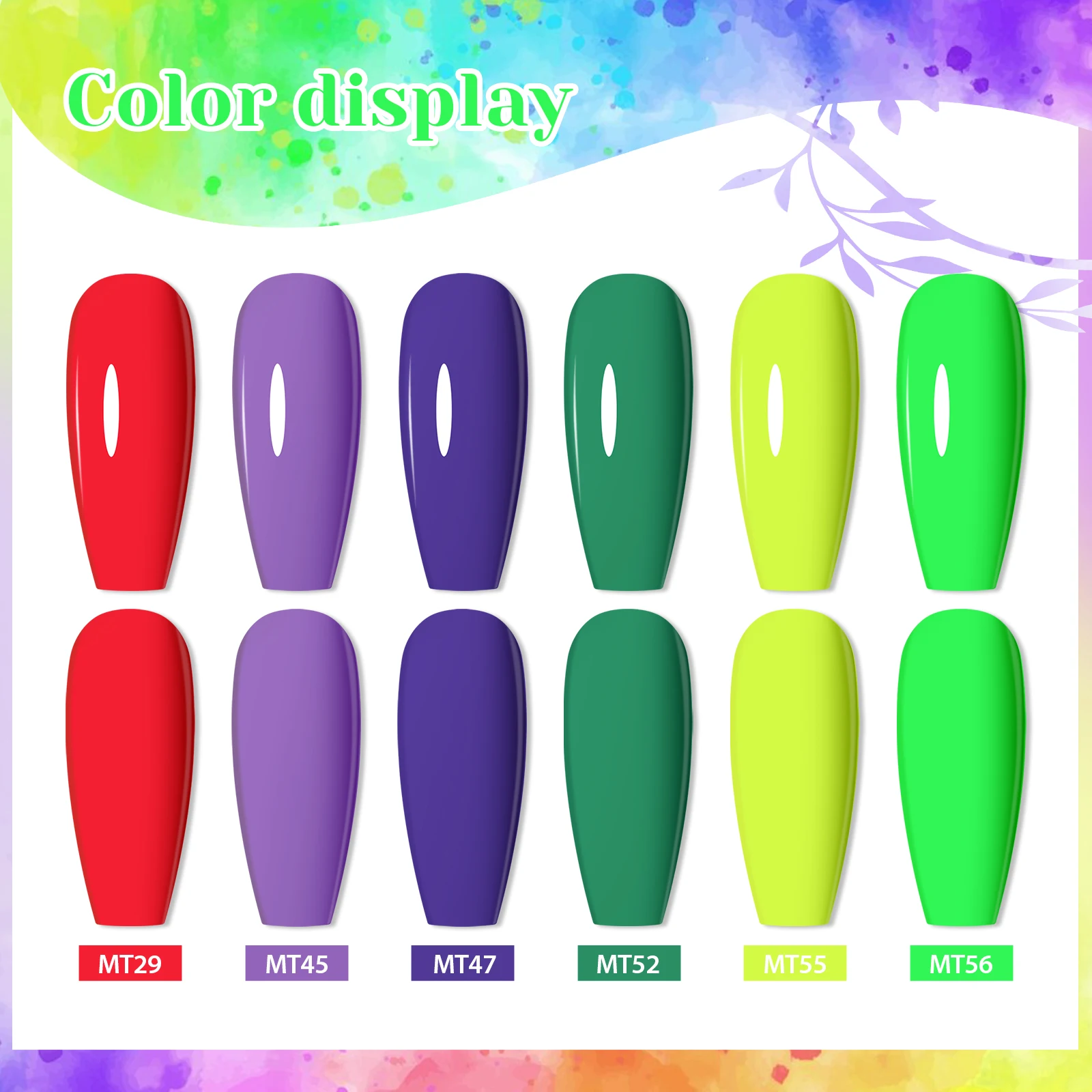 Mtssii 6PCS Gel Nagellak Lente Zomer Snoep Kleur Serie Gel Semi Permanente UV LED Gel Nail Art Losweken nagel Gel Set
