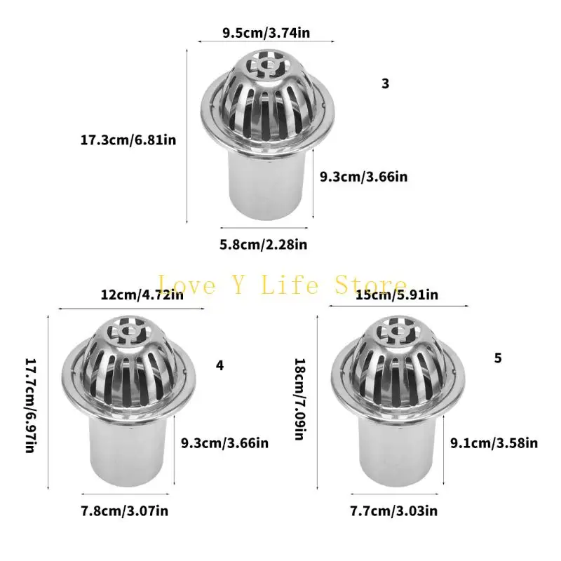 L74C Varanda Telhado Elevar Ralo Piso Anti-entupimento Rolhas Detritos Acessórios Duráveis