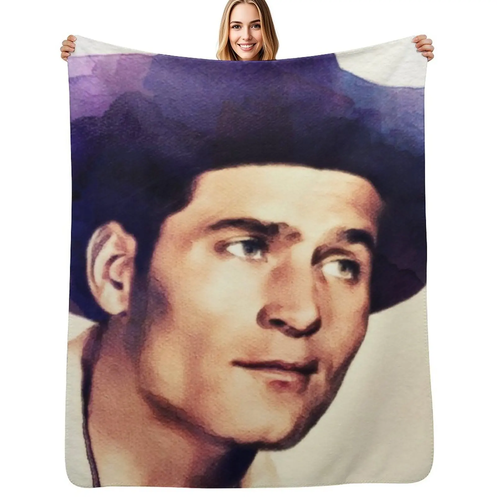 Clint Walker, Movie Legend Throw Blanket Cozy Home Blanket Gift for Christmas Holiday