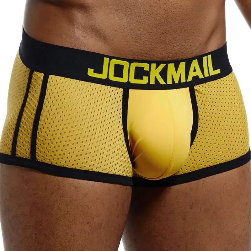 JOCKMAIL Sexy Men Underwear Boxers Mesh Cuecas Boxers Men Boxer Homme Boxershorts Men Male Panties calzoncillos Gay Underwear