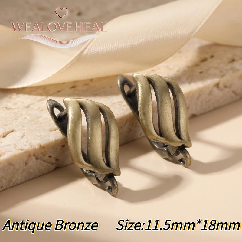 schmuckherstellung zubehör，Vintage Messing-Ohrringhaken, Antik-Bronze und Antik-Kupfer Ohrhaken für DIY-Schmuckherstellung, Ohrring-Zubehör – Detail 23