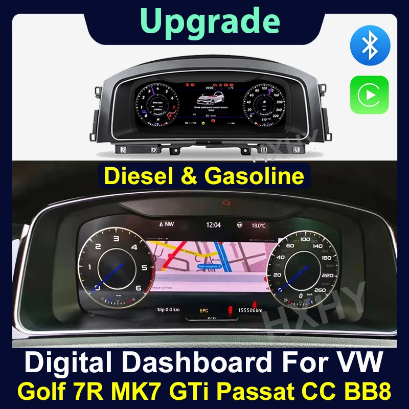 2024 Latest Original Car Digital Cluster Instrument for VW Golf 7 R Golf7 MK7 GTi Passat B8 CC LCD Speed Meter Dashboard