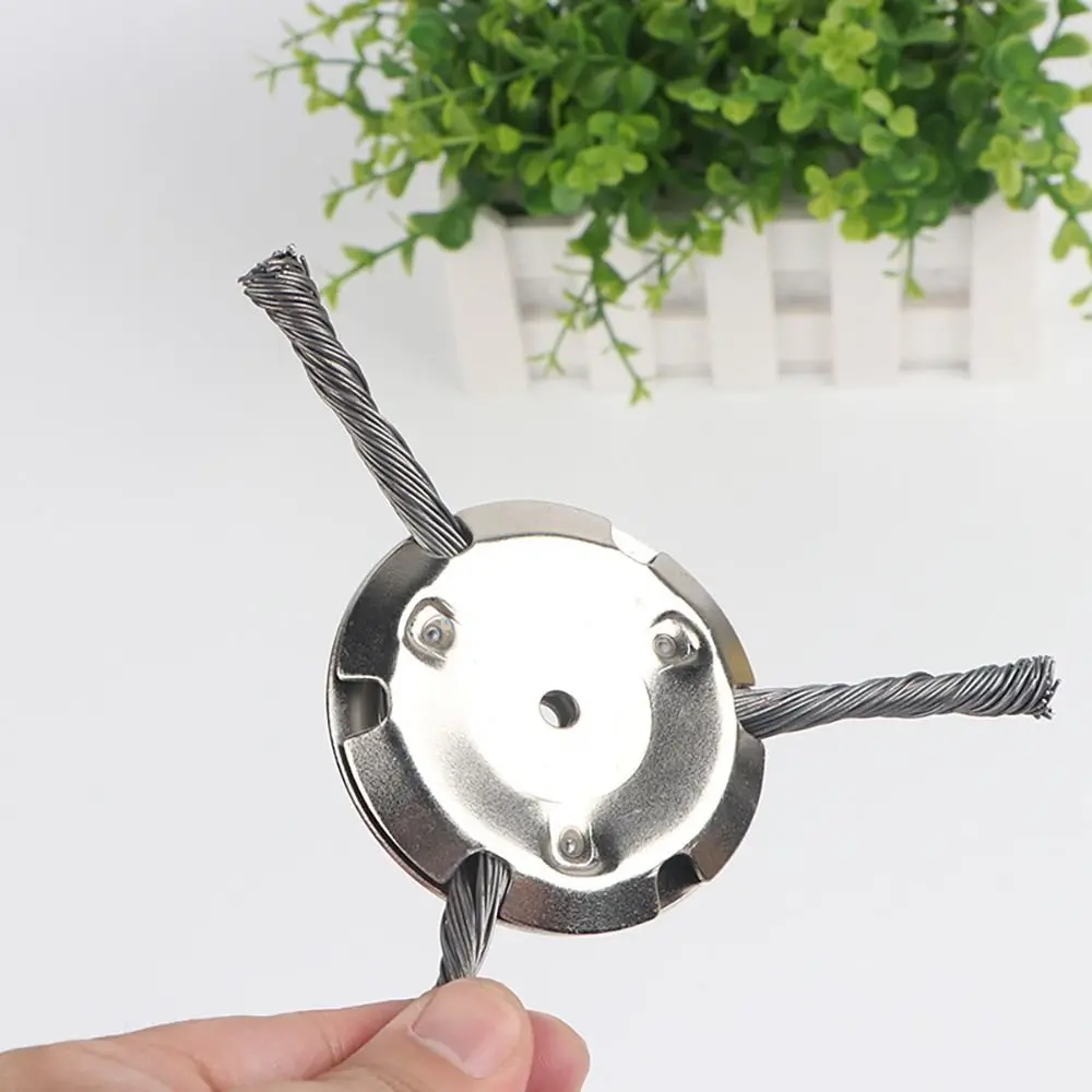1Pcs 6 inch Universal Weed Brush Head Steel Wire Wheel Grass Trimmer Head Removal Moss Rust Lawn Mower Grass Brush Disc Weed