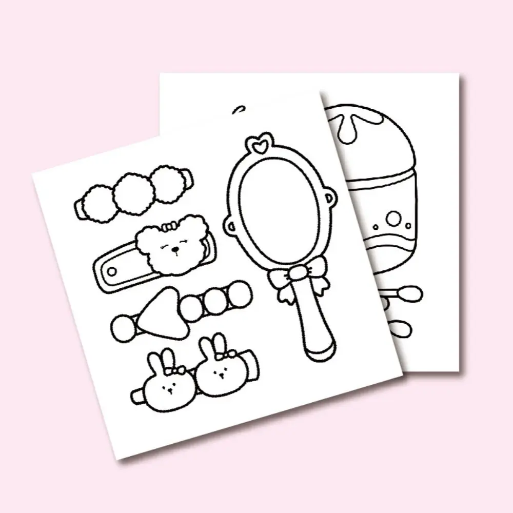 

Cute Cartoon Coloring Book Stress Relief Educational Graffiti Painting Book Painting Gift Paperback for Adults And Teens