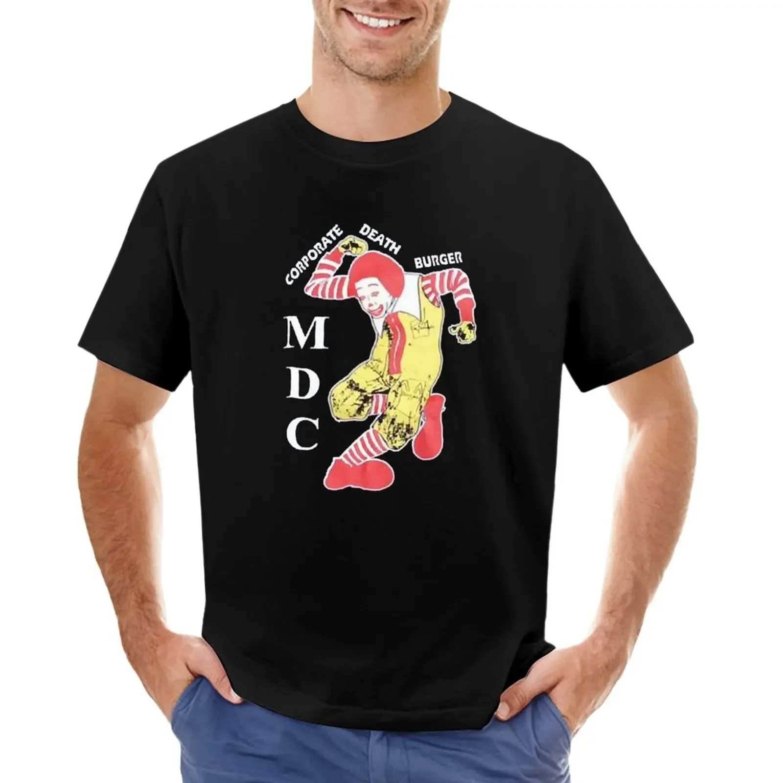 MDC Death For Fans T-Shirt plus size tops vintage tops summer clothes Men's t-shirt