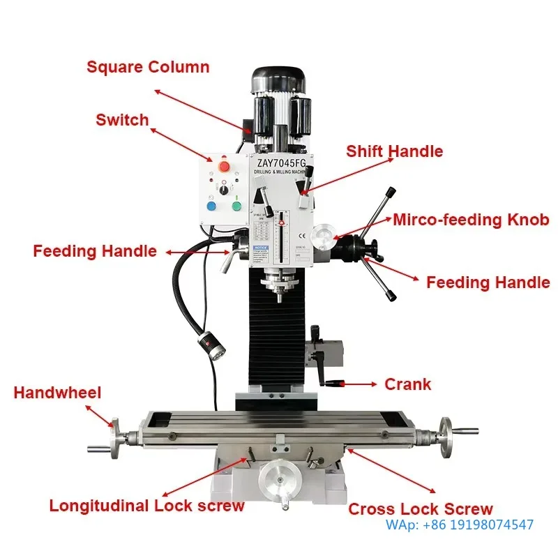 ZAY7045FG High Precision Drilling Milling Tapping Machine for Metal Working