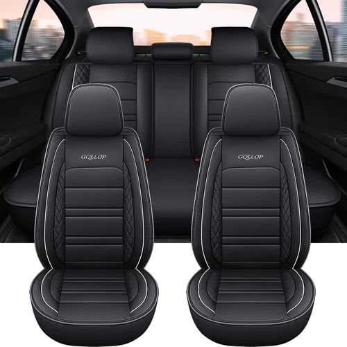 Imagen 1 del producto Fundas de asiento de coche de cuero Pu de cobertura completa para FORD Focus MK2 Edge Explorer Ecosport Escape Everest Fiesta C-MAX accesorios de coche