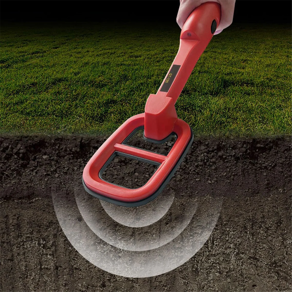 GT120 Handheld Diving Metal Detector Pinpointer Pointer Probe Waterproof Metal Pinpointing 4.2Inch Search Coil Orange