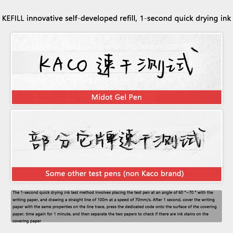 Kawaii Kaco Press Gel Pen Back to school Stationery 0.5mm Black ink Quick Dry Signature Pens 800 Meter Fluent Writing for Office image 6
