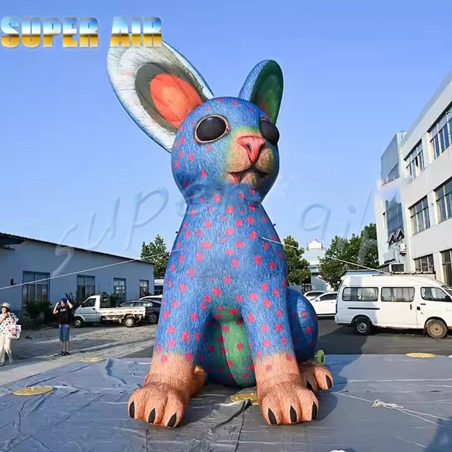 Nowy produkt, niestandardowe logo reklamowe, dmuchany królik, kreskówkowy dmuchany królik na targi.