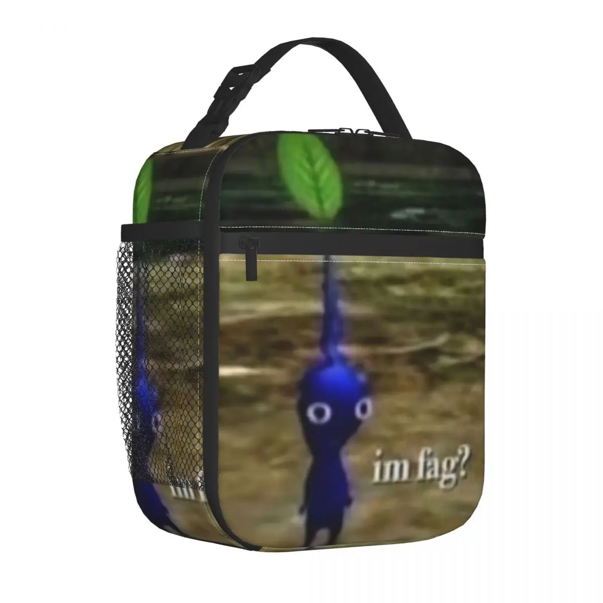 Plant Creature Cartoon Video Game Pikmin Meme Insulated Lunch Tote Bag Women Resuable Cooler Thermal Bento Box Outdoor Camping