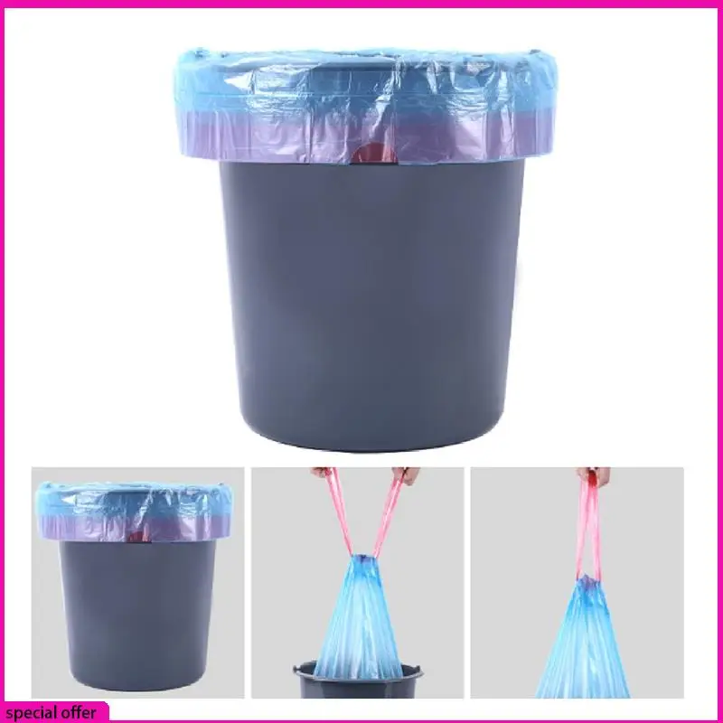 

A65Z Small Drawstring Trash Bags For Bathroom Restroom Bedroom Office Toilet Mixed Color 150 Counts