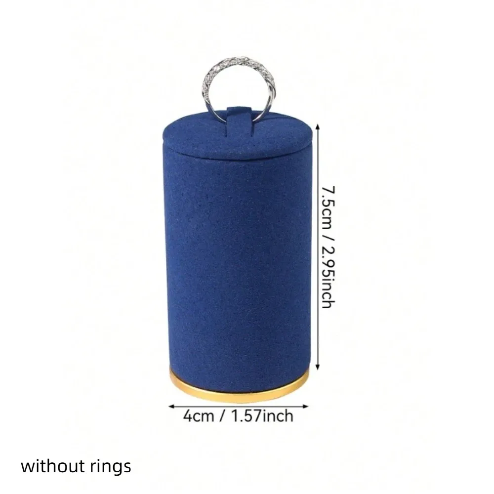 

New ultra-fiber Ring Display Stand High and Low Jewelry Storage Jewelry Rack Metal Base Desktop Rings Display Rack