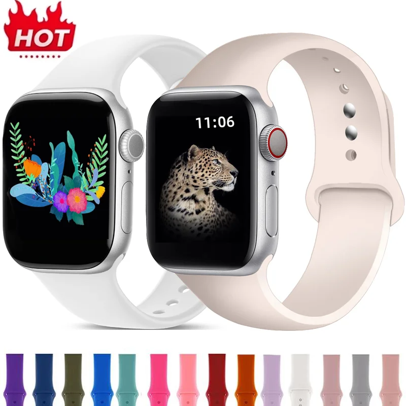 Silikonarmband für Apple Watch 46mm 42mm 44mm 45mm 41mm 49mm Sport-Armband für iWatch Series 11 10 9 8 7 6 SE Ultra 2
