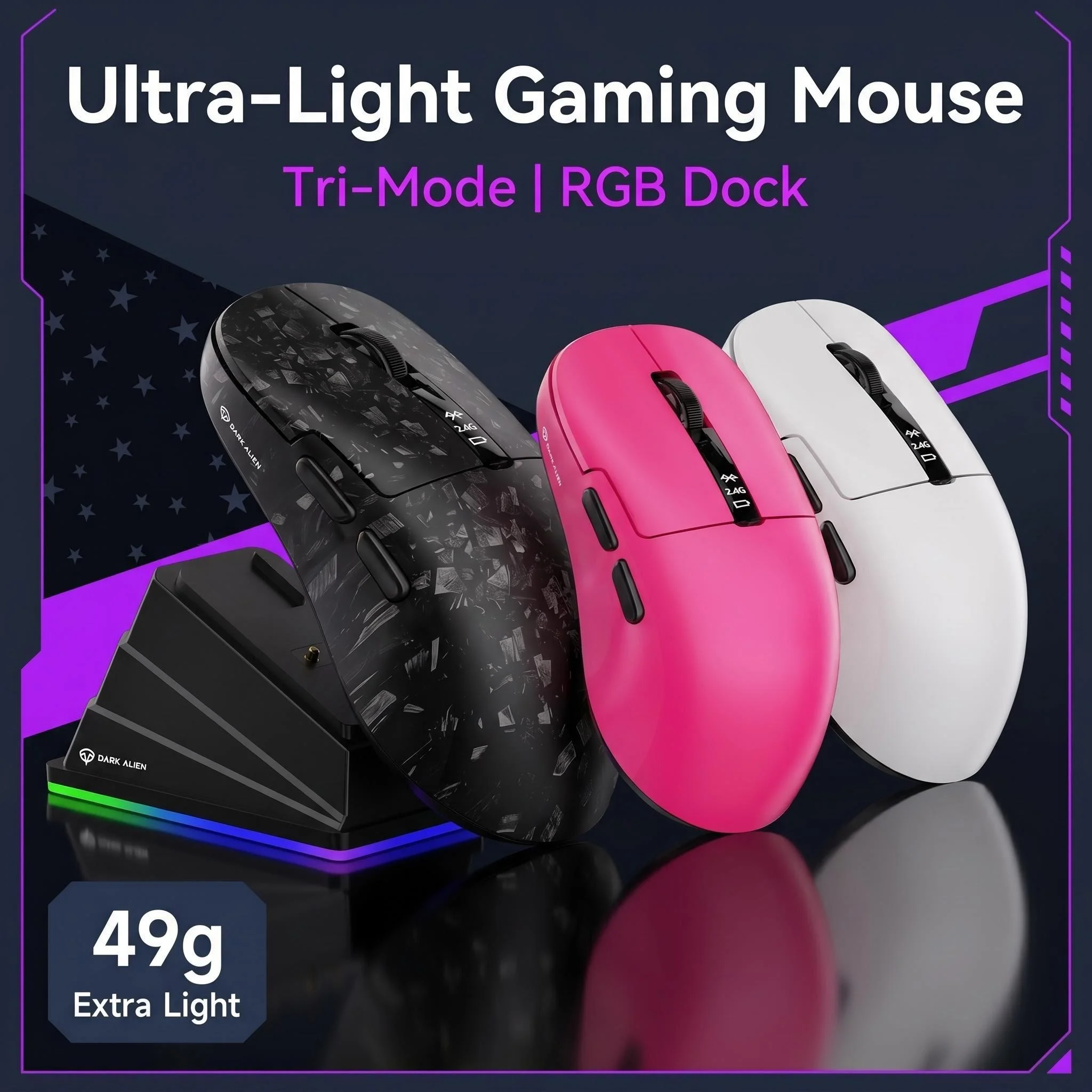 A7PRO Bluetooth wireless gaming mouse  macro driver laptop desktop computer office game 12800dpi